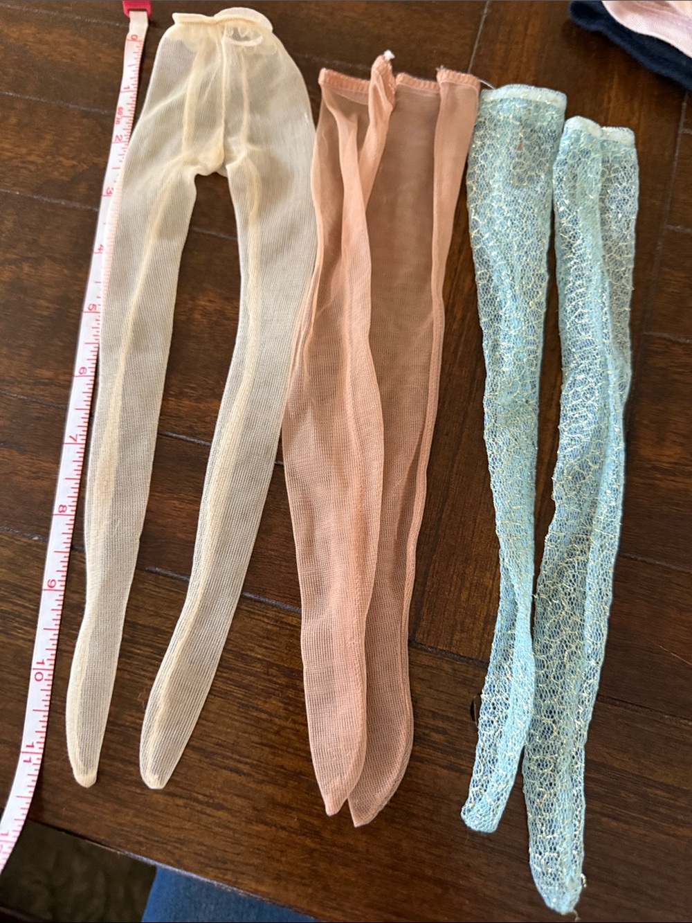 Doll stockings size 11.5” length. 3 pairs.